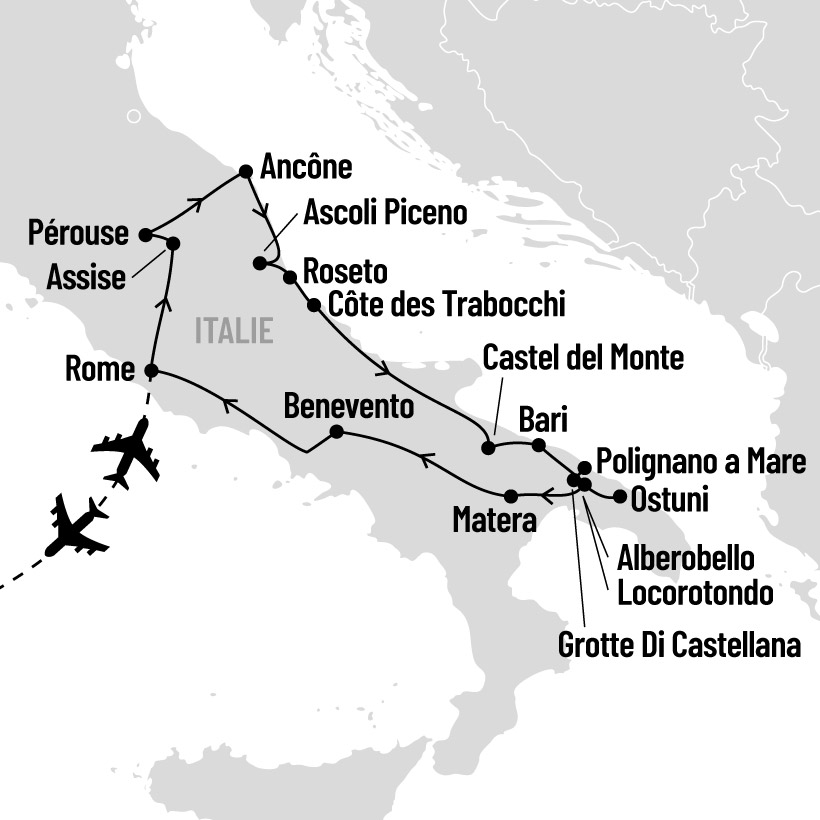 Italie du Sud map