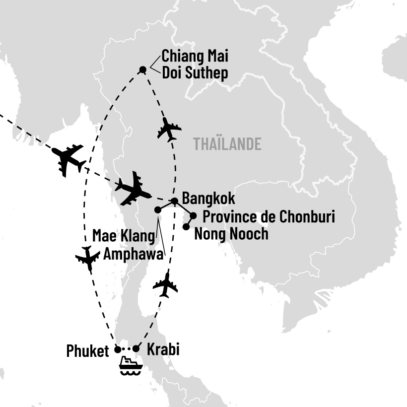 Thaïlande Authentique map