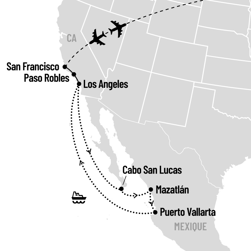 Croisière sur la Riviera Mexicaine map